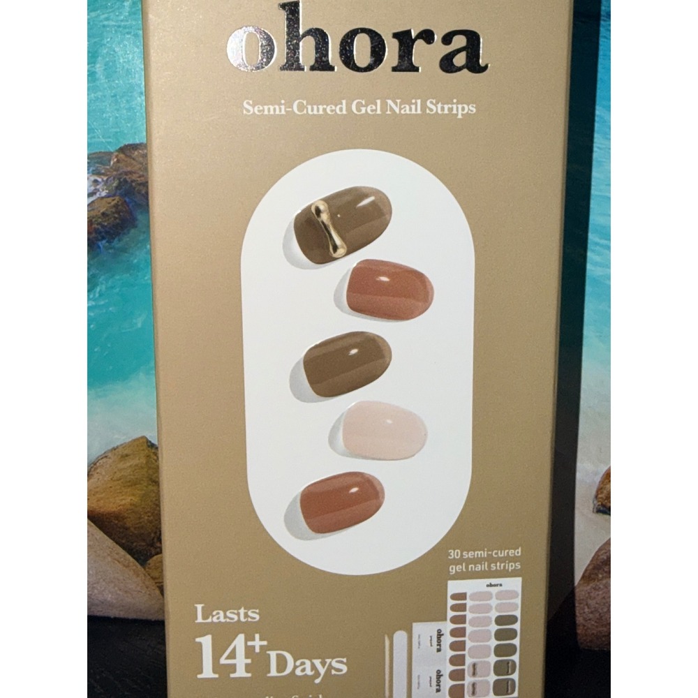Ohora Semi-Cured Gel Nail Strips Sage Grove NP-002-T Gem Mani 30pc NEW
